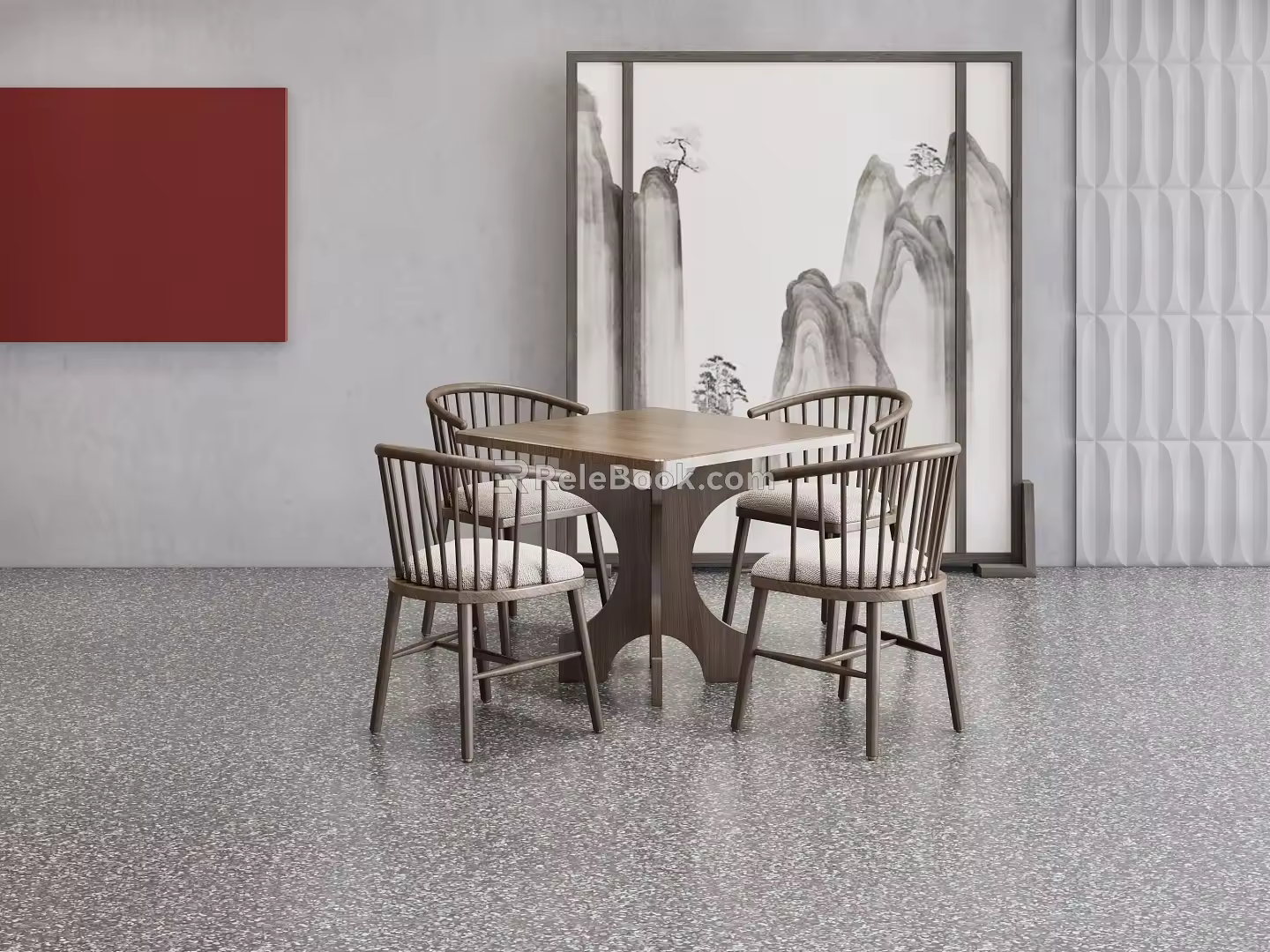 Chinese Casual Tables and Chairs 3d model