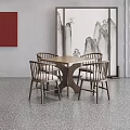 Chinese Casual Tables and Chairs 3d model