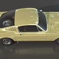 Classic Golden Sports Car With Vintage Design Sleek Body And Black Wheels