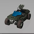 Rhino Inspired Green Military Off road Vehicle With Antenna And Big Tires