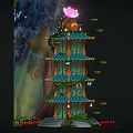 Traditional Multi tiered Pagoda Architecture With Green Roofs Lotus Ornament And Surrounding Plants