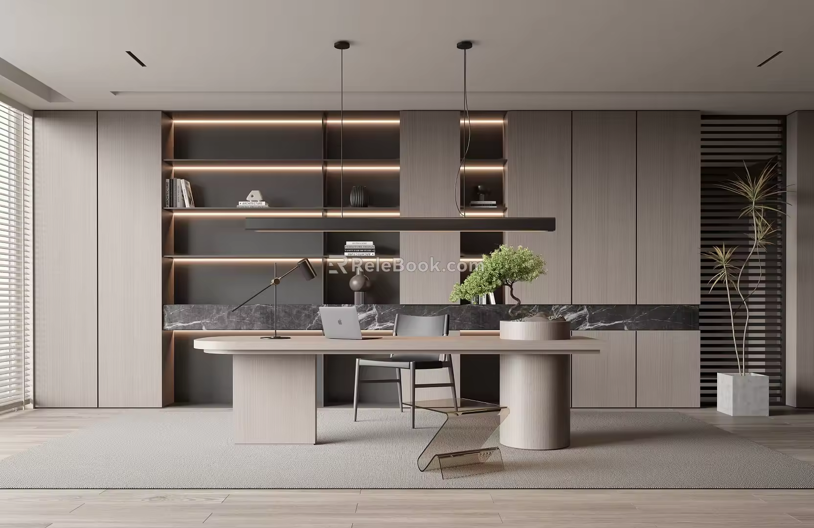 Modern study 3d model