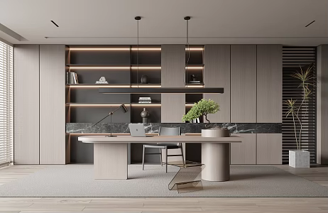 Modern study 3d model