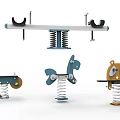Spring Playground Equipment With Various Animal Shaped Riders For Kids Outdoor Play