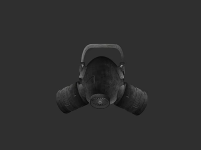 Military Gas Mask With Dual Filters And Adjustable Straps For Protection 3d model