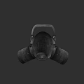 Military Gas Mask With Dual Filters And Adjustable Straps For Protection