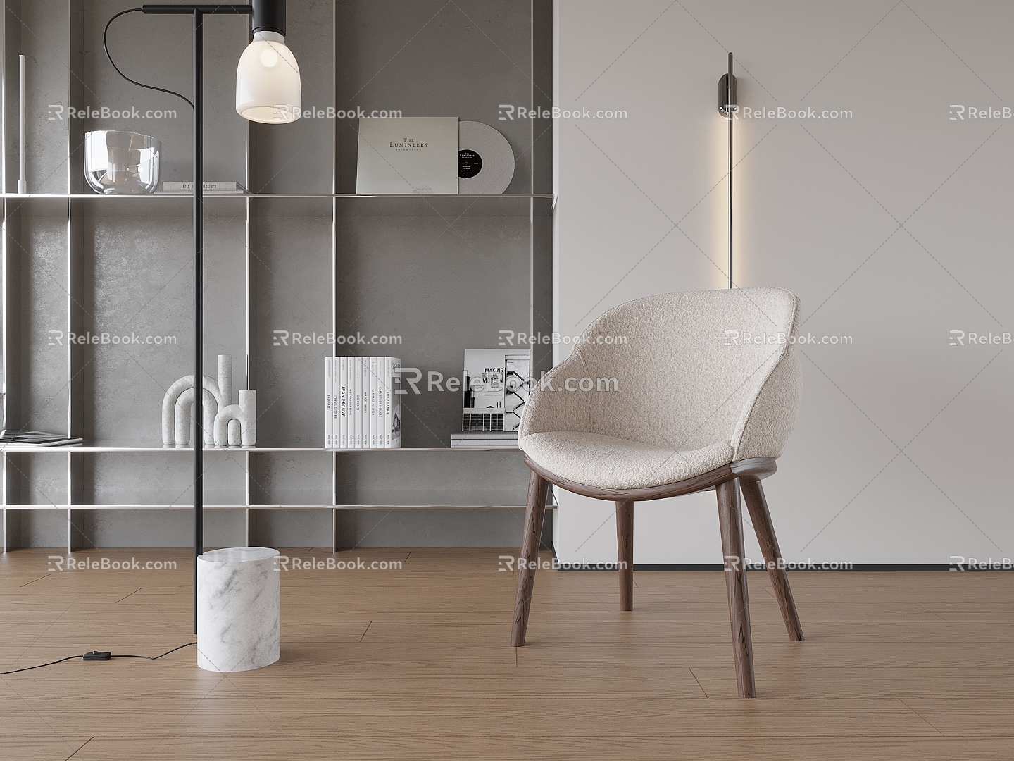 Modern Dining Chair Chair Single Chair 3d model