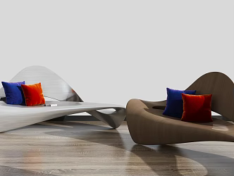 modern public chair sofa 3d model