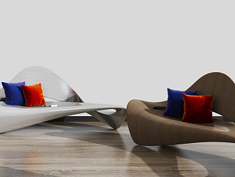 modern public chair sofa 3d model