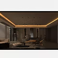 Modern Luxury Reception Desk Background Wall With Custom Logo Display And Elegant Art Decor Pieces