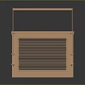 Orange Metal Stand With Grid Tray And Elevated Frame Structure Design