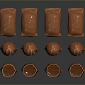 Brown Fabric Storage Bags For Household Organization With Cylindrical And Folded Designs