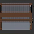 Traditional Wooden Weaving Loom With Sturdy Frame And Weaving Surface For Home Craft