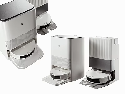 Modern White Household Appliances With Sleek Design And Multiple Contemporary Models 3d model