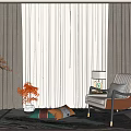 New Chinese Style Sofa Chair Single Chair Combination 3d model