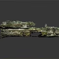 Natural Mineral Formation With Green And Gold Textured Irregular Surface