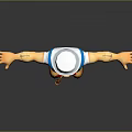 Cartoon Sailor Game Movie Character With Arms Outstretched White Hat Red Bowtie And Blue Pants