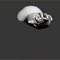 White Robotic Arm 3D Rendering With Detailed Joints And Mechanical Structure
