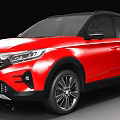Red Honda SUV Modern Exterior Design With Front Grille And Alloy Wheels