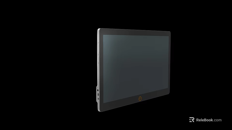 Modern Tablet Computer With Large Screen Sleek Design Side Ports And Bottom Logo 3d model 