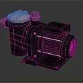 Efficient Water Pump With Electric Motor Transparent Lid And Inlet Outlet Connections