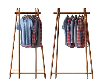 Modern hanger shirt combination 3d model