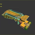 Yellow Tracked Industrial Machinery With Conveyor Belts And Mechanical Components For Heavy Duty Construction Applications
