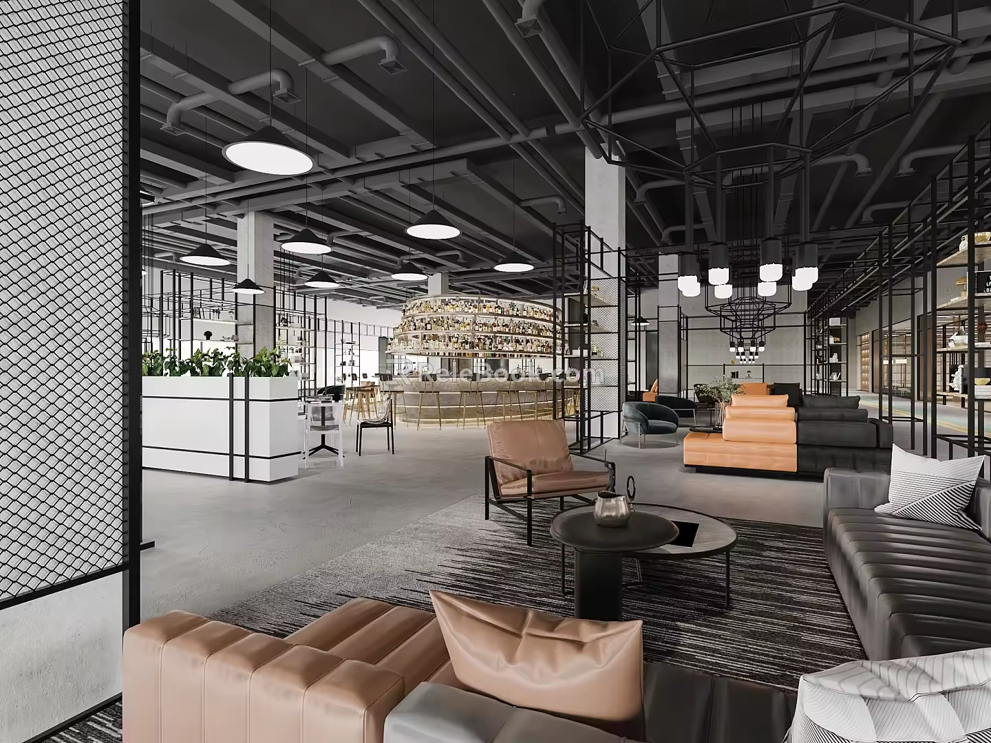 INDUSTRIAL LOFT BAR 3d model