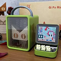 Green Portable Bluetooth Speaker With Cute Design Digital Screen And Control Buttons 3d model
