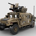 Lego toy building blocks armored car troop carrier 3d model