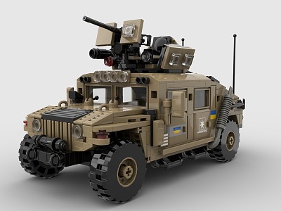 Lego toy building blocks armored car troop carrier 3d model