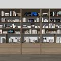 Bookcase Bookshelf Ornaments Book Decorative Cabinet 3d model
