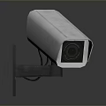 White Housing Security Camera With Black Mount For Outdoor Surveillance Electronic Appliance