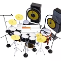 drum set sound 3d model