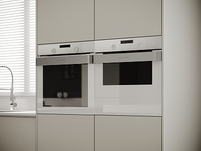 Modern White Steamer Oven 3d model