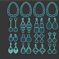 Elegant Jewelry Pendants Including Pearl Necklaces And Colorful Gemstone Earrings With Various Shapes
