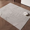 Modern Square Carpet Fabric Carpet Plush Carpet 3d model