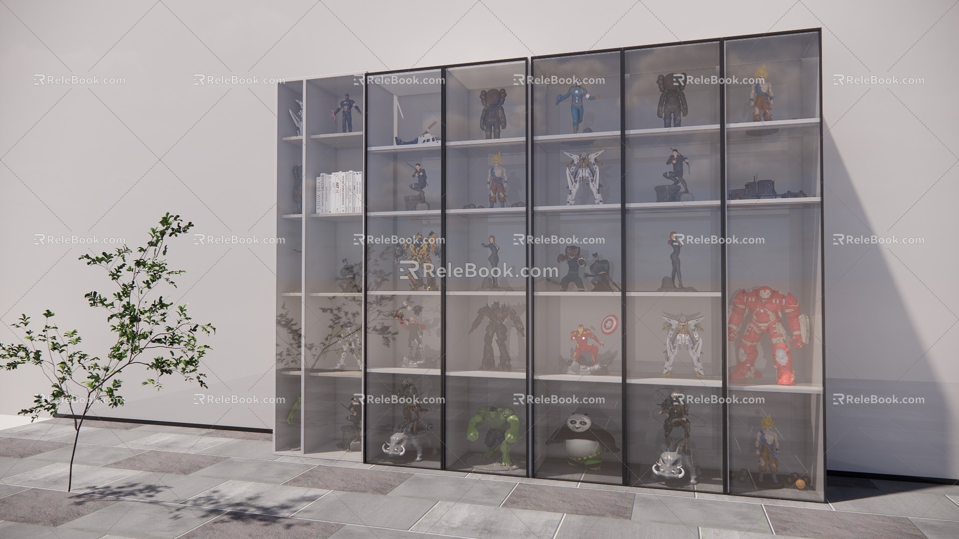 Hand Toy Display Cabinet 3d model