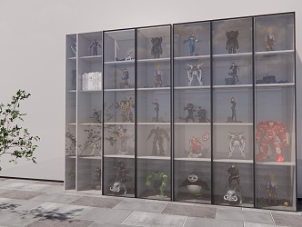 Hand Toy Display Cabinet 3d model