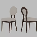 Modern Single Chairs With Curved Backrest Wooden Frame And Light Upholstered Seat
