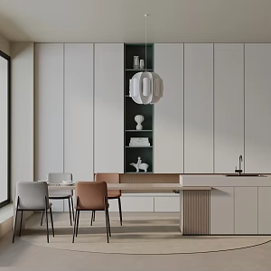 Modern table combination 3d model