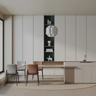Modern table combination 3d model