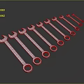 Hardware Tools Professional Chrome Plated Wrench Set With Multiple Sizes