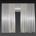 Elegant Gradient Color Curtains With Soft Fabric Layered Design And Pleated Details