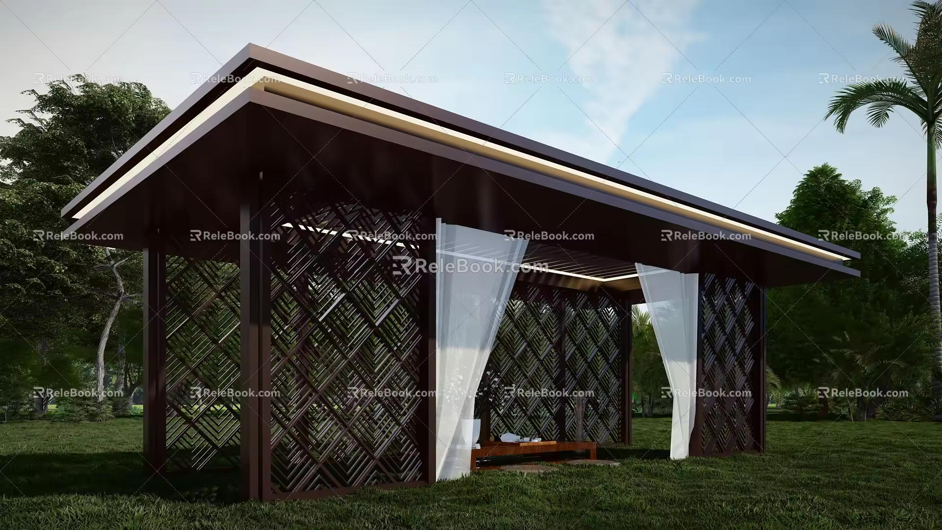 New Chinese Style Pavilion Rest 3d model