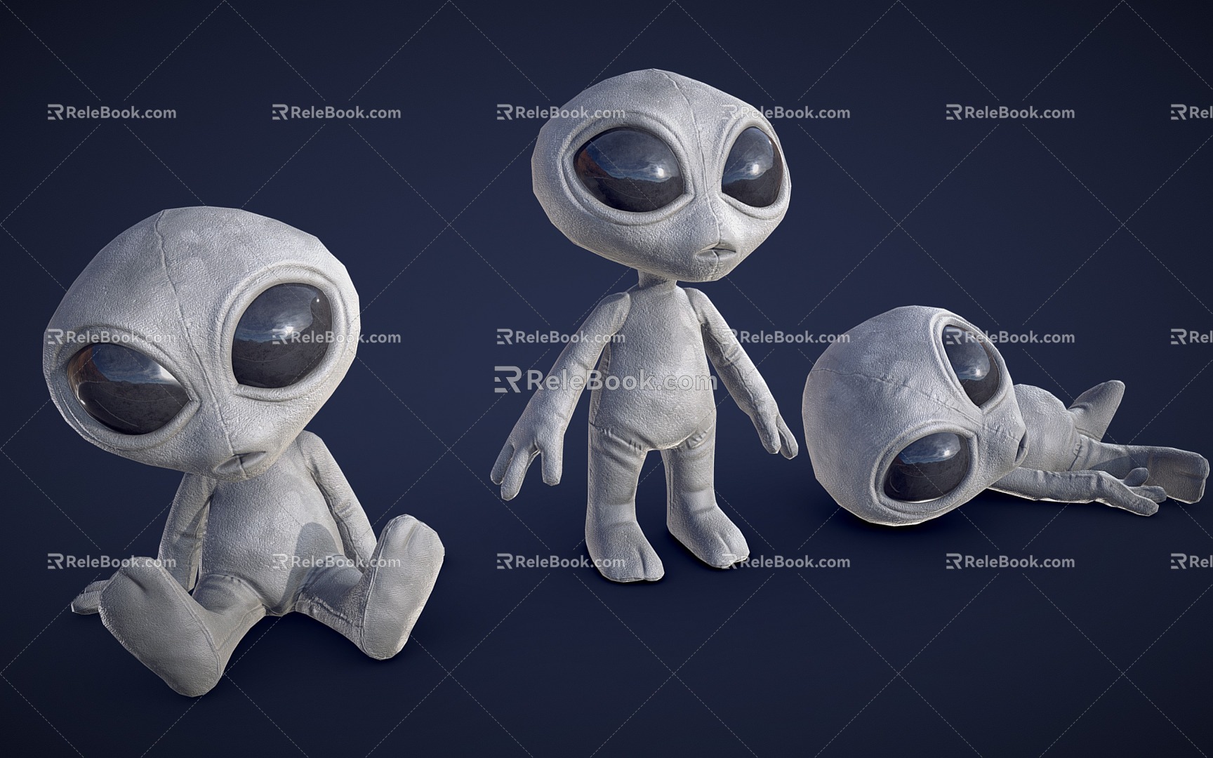 Modern Toy Doll Alien Plush Toy 3d model