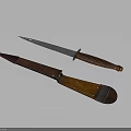 Handcrafted Tactical Knife With Sharp Blade Coiled Copper Handle And Leather Sheath
