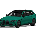 Green Sporty Station Wagon With Sleek Body Lines And Alloy Wheels