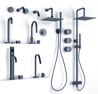 Modern shower bath hardware bathroom hardware 3d model