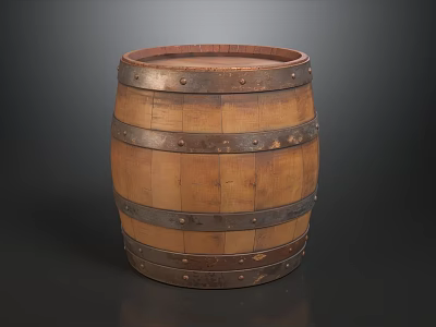 Rustic Vintage Wooden Barrel Shaped Sofa And Coffee Table Set For Cozy Home Living Room 3d model